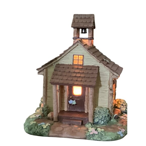 Hawthorne Village Precious Moments "School House" Lighted Collectible 7 Inches T - Picture 1 of 12